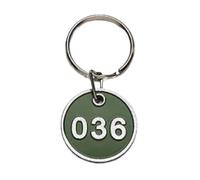 Llaveros metálicos numerados, Metal Number Tags Aluminium Key Ring Sequential Numbers 1-200 Multicolor 100pcs(Green,100-200)
