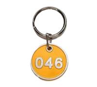 Llaveros metálicos numerados, Metal Number Tags Aluminium Key Ring Sequential Numbers 1-200 Multicolor 100pcs(Yellow,1-100)