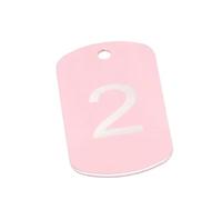 Llaveros metálicos numerados, Metal Number Tags Multicolor 50X30mm Numbers 1-200 For Keyring ID Card(Pink,1-50)