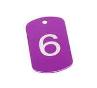 Llaveros metálicos numerados, Metal Number Tags Multicolor 50X30mm Numbers 1-200 For Keyring ID Card(PURPLE,100-200)