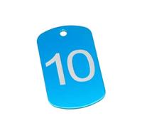 Llaveros metálicos numerados, Metal Number Tags Multicolor 50X30mm Numbers 1-200 For Keyring ID Card(Blue,1-50)