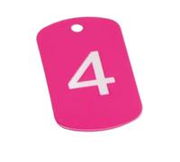 Llaveros metálicos numerados, Metal Number Tags Multicolor 50X30mm Numbers 1-200 For Keyring ID Card(Rose Red,100-200)