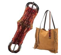 Llaveros mini correa occidental, llavero ligero hecho a mano con abalorio, para amantes de los caballos, para el interior, el exterior, el hogar, los viajes, las vacaciones y la, Rojo y marrón