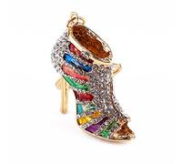 llaveros originales,llavero de zapato porte clef Llavero de cristal de diamantes de imitación encanto colgante monedero llavero multicolor forma única mujer niñas señora