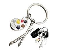 Llaveros, Paletas Y Pinceles Llaveros | Llavero de, Colgante de Color, Estudiantes de Arte Y Maestro Pincel Colgante para