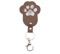 Llaveros para Guardar Pelo De Gato | Almacenamiento Conmemorativo para Recuerdos de Mascotas | De Piel Sintética Forma De Patita Adorno para Mochilas Adultos Adolescentes Escuela Viaje