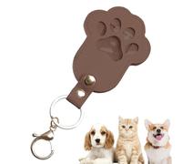 Llaveros para Guardar Pelo De Perro, Llaveros Recuerdo para Mascotas Porta Pelo De Gato, De Piel Sintética Forma De Patita Adorno para Mochilas Adultos Adolescentes Escuela Viaje
