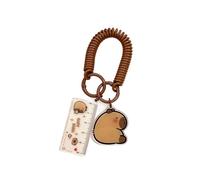 Llaveros pequeños con colgante de regla, llaveros elegantes, llaveros de dibujos animados, anillos de coche para decoración de bolsos, coche, encantador, capibara, bolso de mano, llaveros elegantes