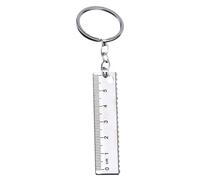 Llaveros pequeños con regla - Llavero de bolsillo con colgante de herramienta de medición - Llavero decorativo para coche, bolso de mano, adorno multifuncional para escuela, viajes, hogar