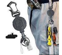 Llaveros Retráctiles Portatarjetas | Carrete de Credencial con Cordón Retráctil - Accesorios para Llaveros Anticaída para Actividades como Escalada Aire Libre
