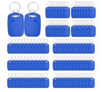 Llaveros RFID de 13.56 MHZ, anticopia de tarjeta Fu-Dan, solo etiquetas RFID, control de acceso sensible para empresas, centros comerciales, sistemas de alarma para el hogar (azul, 50)