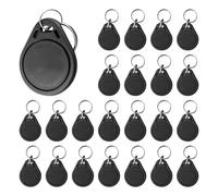 Llaveros UID regrabables de 13,56 MHz, 100 tarjetas RFID Mi-Fare 1K S50 con fichas NFC, tarjeta de control de acceso ABS de 13,56 MHz, bloque 0 sector, cumple con ISO 14443A (negro)