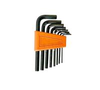Llaves Allen,Llave Allen Llave hexagonal de 8/10 Uds., llave métrica en pulgadas, tamaño de llave L, juego de herramientas de brazo corto, fácil de llevar en el bolsillo(8pcs IInches size)