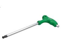 Llave hexagonal acodada TOPTUL 10 mm con cabeza esférica, mango en T