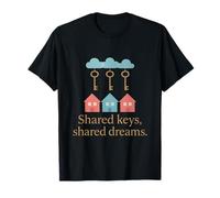 Llaves compartidas Sueños compartidos Oro Rosa Azul Orgullo comunitario Camiseta