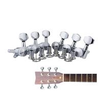 Llaves de ajuste de guitarra Bloqueo, sintonizadores de bloqueo de guitarra - 1:18 Relación de velocidad acústica Llaves de ajuste sólidas - Winders de guitarra, piezas de puente de guitarra para el