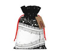 Llaves de piano con notas musicales, bolsas de regalo con cordón, para temporada de vacaciones, cumpleaños, aniversarios y cualquier ocasión especial