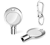 Llaves de radiador Llave de utilidad con llavero para caja de medidor Radiadores y grifo Llave multifuncional de metal Llaves de apertura cuadradas de 5 mm