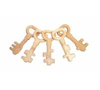 Llaves gigantes | Llaves de bambú | Juego de 5 | Táctil | Juego de rol | Accesorio para contar historias