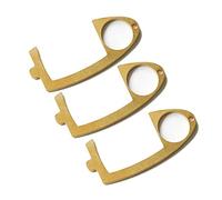 Llaves higiénicas antibacterias, paquete de 3 llaves, gancho para puerta sin contacto, ideal para puertas y teclas de ascensor, antibacteriano