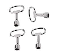 Llaves triangulares y cuadradas universales 4pcs, herramientas metálicas multifunción para armarios eléctricos, contadores de agua y gas, caja eléctrica 8 mm, uso profesional doméstico