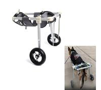 LLAVID Silla de ruedas para mascotas, Ajustable, Grande, Mediana, Soporte de cadera y pierna, 2 ruedas, para perros y gatos hasta 130 lb