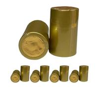 Llazsybz 100 Piezas Tapas para Botellas de Vino Cápsulas Encogibles de PVC Accesorios para Decoración Protector Ligero Adecuadas para Cocina Bar Fiesta Colecc, Oro