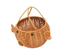 Llazsybz Cesta de Flores Tejida a Mano con Forma de Cerdo, Cesta de Almacenamiento Portátil para Mesa, Cosmética