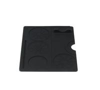 Llazsybz Coffee Pad Alfombrilla de de Café Estación de de Silicona Base para Tamper con Canal Lateral Organización de Herramientas Adecuado para Cocina Barra de Oficina, Negro
