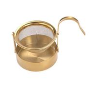 Llazsybz Colador de Té Giratorio, Accesorios de Cocina, Filtro de Té Giratorio, Filtro de Té de Malla para Estudio, Habitación, Hotel, Té Verde, Oro, tal como se describe