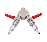 Llazsybz Divisor de CO2 de 2 Vías, Compacto Y Resistente, Accesorio para Elaborar Cerveza Casera