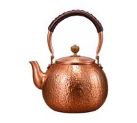 Llazsybz ra Cobre Martillado Verdor Verdor Seguro Unsilio Cocina para Encimera Vitrocerámica, 1500ML