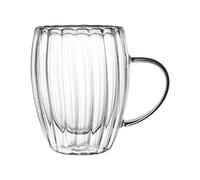 Llazsybz Taza de Café Taza de Café Taza de Vidrio Transparente Taza de Mañana para Té, Jugo, Café, Leche, Latte, tal como se describe, 350ml