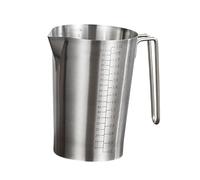 Llazsybz Vaso Medidor de Acero Inoxidable 304 con Marcas de Graduación, Vaso de Laboratorio Vaso para Laboratorio, Casa y Tienda de té con Leche Líquido Duradero para Cocina 3l