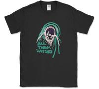 Llbang All Them Witches ATW Colourful Skull T-Shirt Unisex 100% Cotton Short-Sleeve T-Shirts Black M