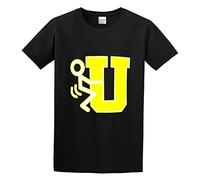 Llbang FCK U Stickman Unisex 100% Cotton Short-Sleeve T-Shirts Black L