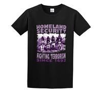 Llbang Native American Homeland Security, Fighting Terrorism Since 1492 Unisex 100% Cotton Short-Sleeve T-Shirts Black L