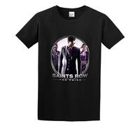 Llbang Saints Row 3 Unisex 100% Cotton Short-Sleeve T-Shirts Black L