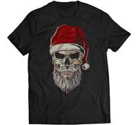 Llbang Santa Skull T-Shirt Shirt Mens Bath Skull Christmas Ugly Sweater Xmas XL
