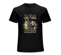 Llbang Welder Saying On Fire Welding for Gift Funny Mens T Shirt Short-Sleeved Shirt Top Black S