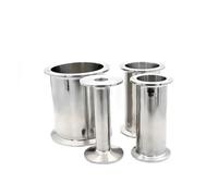 LLBOGRGGN 1 pieza de tubo de 51 mm de diámetro exterior, casquillo de 64 mm de diámetro exterior, longitud de 204 mm, estilo abrazadera triple, tubo recto de acero inoxidable 304