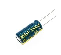 LLBOGRGGN 10 condensadores electrolíticos de aluminio de alta frecuencia y baja impedancia, 10 V, 3300 UF, 10 x 20, 3300 UF, 10 V, 20%.