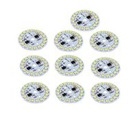 LLBOGRGGN 10 Pcs LED Bulb Patch Lamp SMD Plate Circular Module Light Source Plate for Bulb Light AC 220V Led Downlight Chip Spotlight LED(3W-10PCS,220V_Warm White)