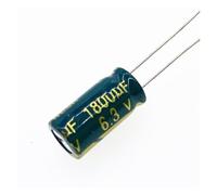 LLBOGRGGN 10 unidades/lote de condensadores electrolíticos de aluminio de alta frecuencia y baja impedancia de 6,3 V y 1800 uf, 1800 uf, 6,3 V, 20% (8 x 16 mm)