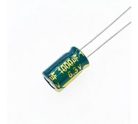 LLBOGRGGN 20 unidades/lote de condensadores electrolíticos de aluminio de alta frecuencia y baja impedancia, 6,3 V, 1000 uf, 8 x 12