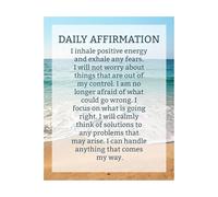 LLBOGRGGN Affirmations Wall-Art, Motivational Self-Talk Poster for Home Office Decor, Inspirational Print for Bedroom, Gym, Classroom, Office(Unframed,12x18inch(30x45cm))
