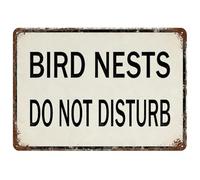 LLBOGRGGN Bird Nests Do Not Disturb Vintage Tin Sign Rustic Metal Garden Sign Outdoor Wall Plaque for Patio Garden or Porch 8 X 12 inch