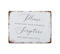 LLBOGRGGN Bless This Home Rustic Metal Sign Vintage Tin Wall-Art with Classic Saying for Porch Living Room Farmhouse Decor Family Quote 8 X 12 Inch