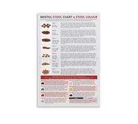 LLBOGRGGN Bristol Stool Chart Health Reference Poster, Wall-Art Print for Bathroom Decor, Nurse Doctor Gift Idea(Framed,12x18inch(30x45cm))