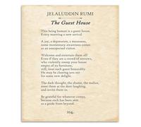 LLBOGRGGN Calligraphy Art Print with Poetic Verse, Elegant Typography on Vintage Paper, Inspirational Wall Decor for Living Room, Bedroom, Office, Framed or Unframed Option(Framed,08x12inch(20x30cm))